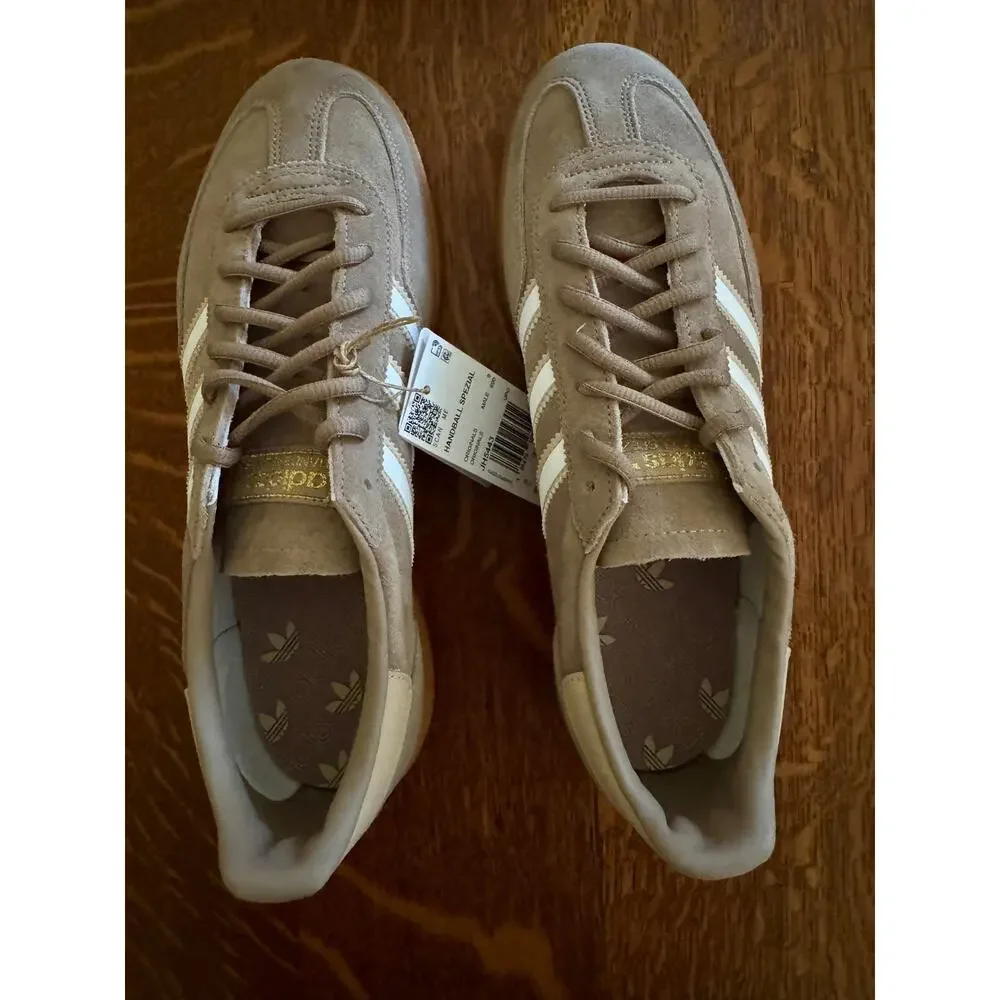 NIB adidas Handball Spezial Sneakers Brwn/Wht/Beige Womens 9.5